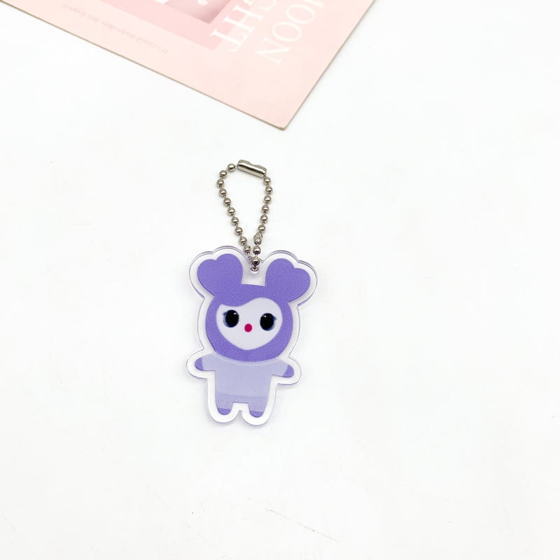 Twice Lovelys Cartoon Image Pearlescent Chain Double-Sided Acrylic Keychain Pendant Accessories Peripheral - Image 1