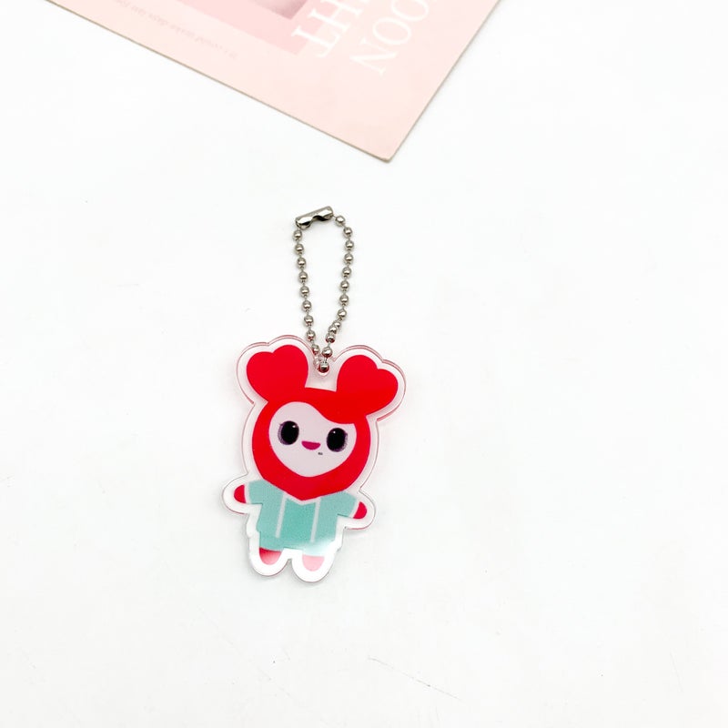 Twice Lovelys Cartoon Image Pearlescent Chain Double-Sided Acrylic Keychain Pendant Accessories Peripheral - Image 4