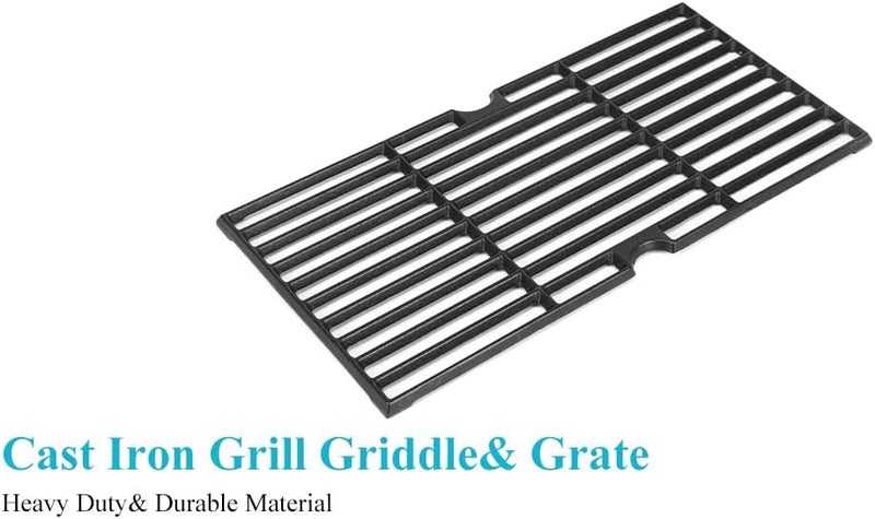 GRISUN Grill Grates and Grill Plate for Charbroil Advantage 463343015, 463344015, 463344116, Kenmore, Broil King and Others Gas Grill Models, 43cm Cast Iron Cooking Grates for G467-0002-W1 - Image 5