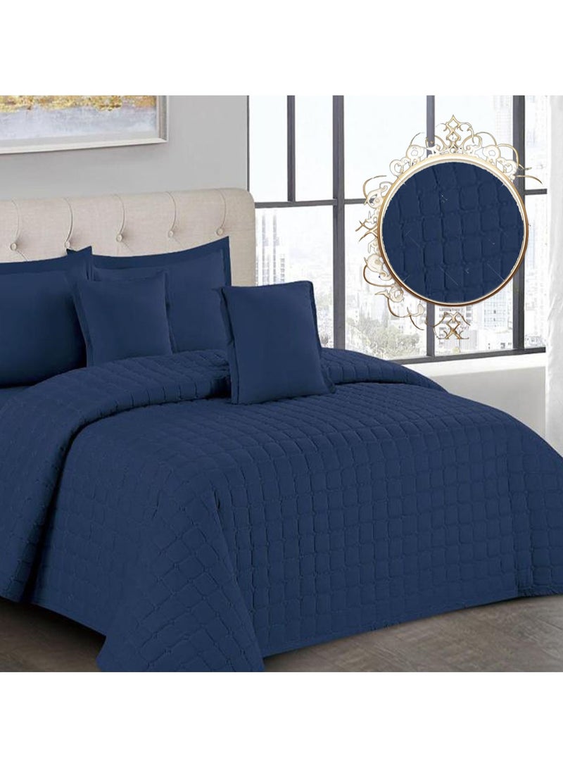 روشن طقم مفرش سرير نفر ونص 4 قطع – لحاف 170×230 سم مع شرشف سرير 120×200+30 سم بتصميم أنيق يمنح غرفتك لمسة فاخرة - Image 3