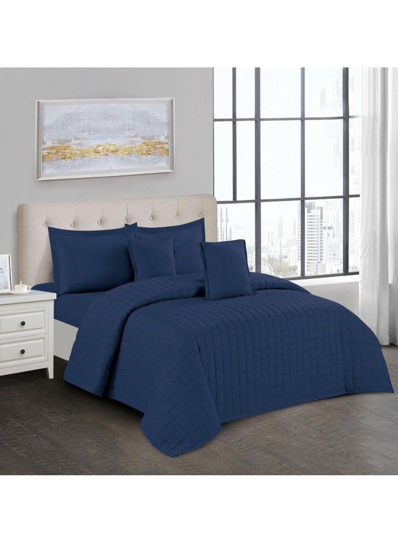 روشن طقم مفرش سرير نفر ونص 4 قطع – لحاف 170×230 سم مع شرشف سرير 120×200+30 سم بتصميم أنيق يمنح غرفتك لمسة فاخرة - Image 1