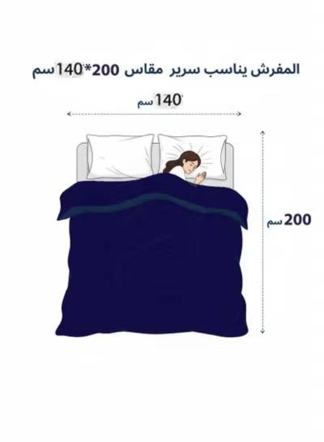 روشن طقم مفرش سرير نفر ونص 4 قطع – لحاف 170×230 سم مع شرشف سرير 140×200+30 سم بتصميم أنيق يمنح غرفتك لمسة فاخرة - Image 5