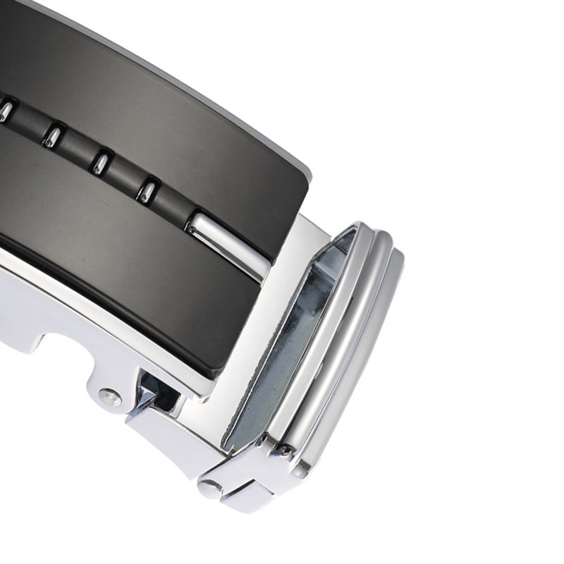 2pcs Automatic Belt Buckle Men's Fashion Belt Fastener Unique Buckle Black - Image 5