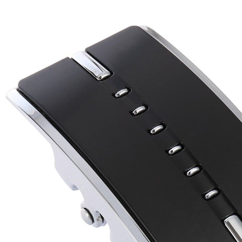 2pcs Automatic Belt Buckle Men's Fashion Belt Fastener Unique Buckle Black - Image 3