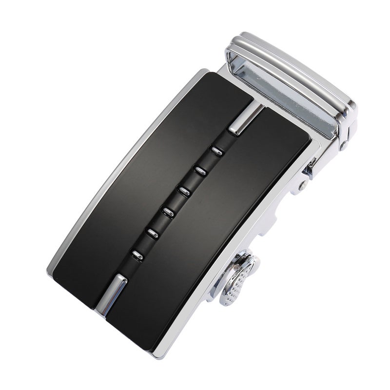 2pcs Automatic Belt Buckle Men's Fashion Belt Fastener Unique Buckle Black - Image 4