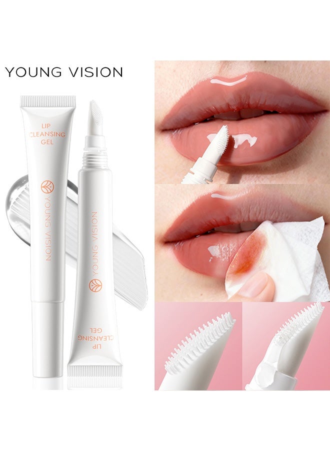 YOUNG VISION Lip Cleansing Gel , Gently Lip Makeup Remover with Precision Brush ,for Longwear Lipsticks & Stains - Image 1