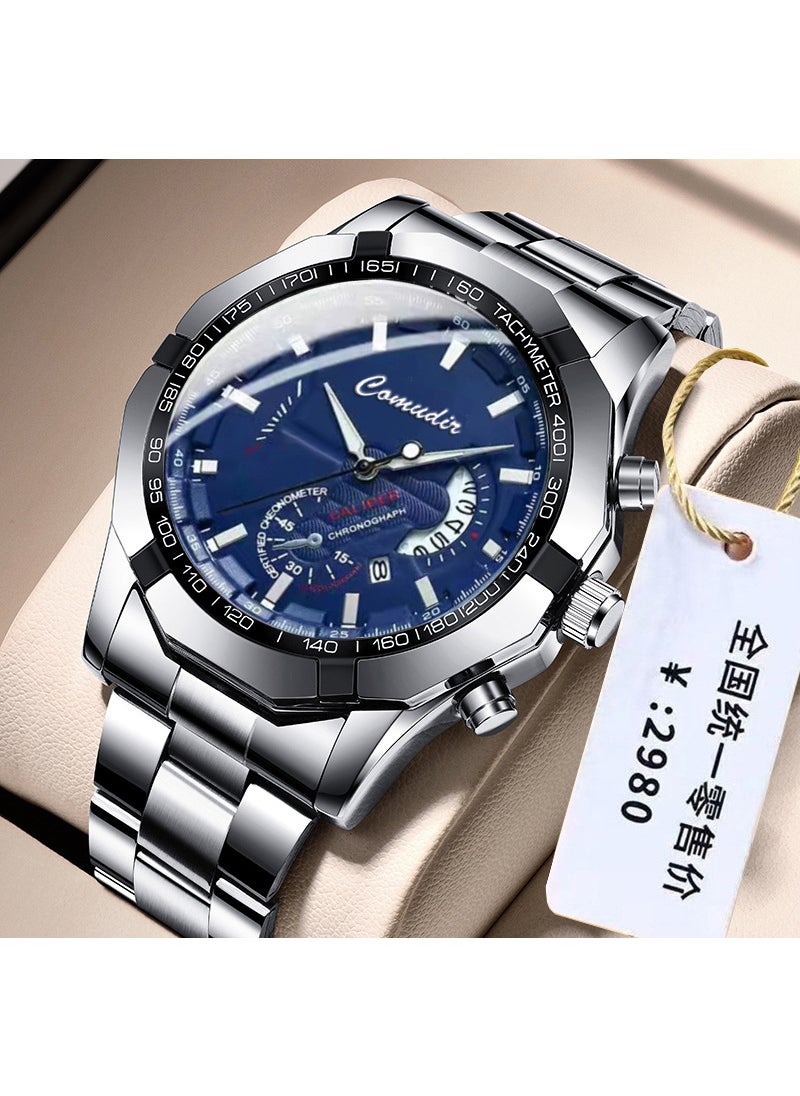 Generic - A generation of automatic movement watch men's calendar waterproof luminous non-mechanical watch large dial cross-border new - Image 1