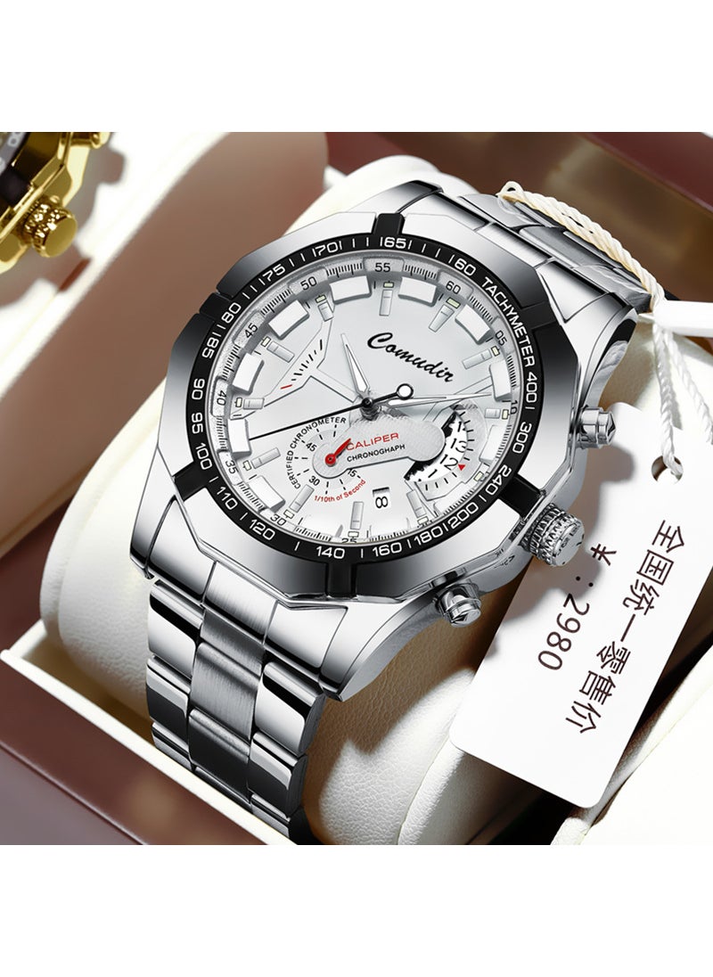 Generic - A generation of automatic movement watch men's calendar waterproof luminous non-mechanical watch large dial cross-border new - Image 1