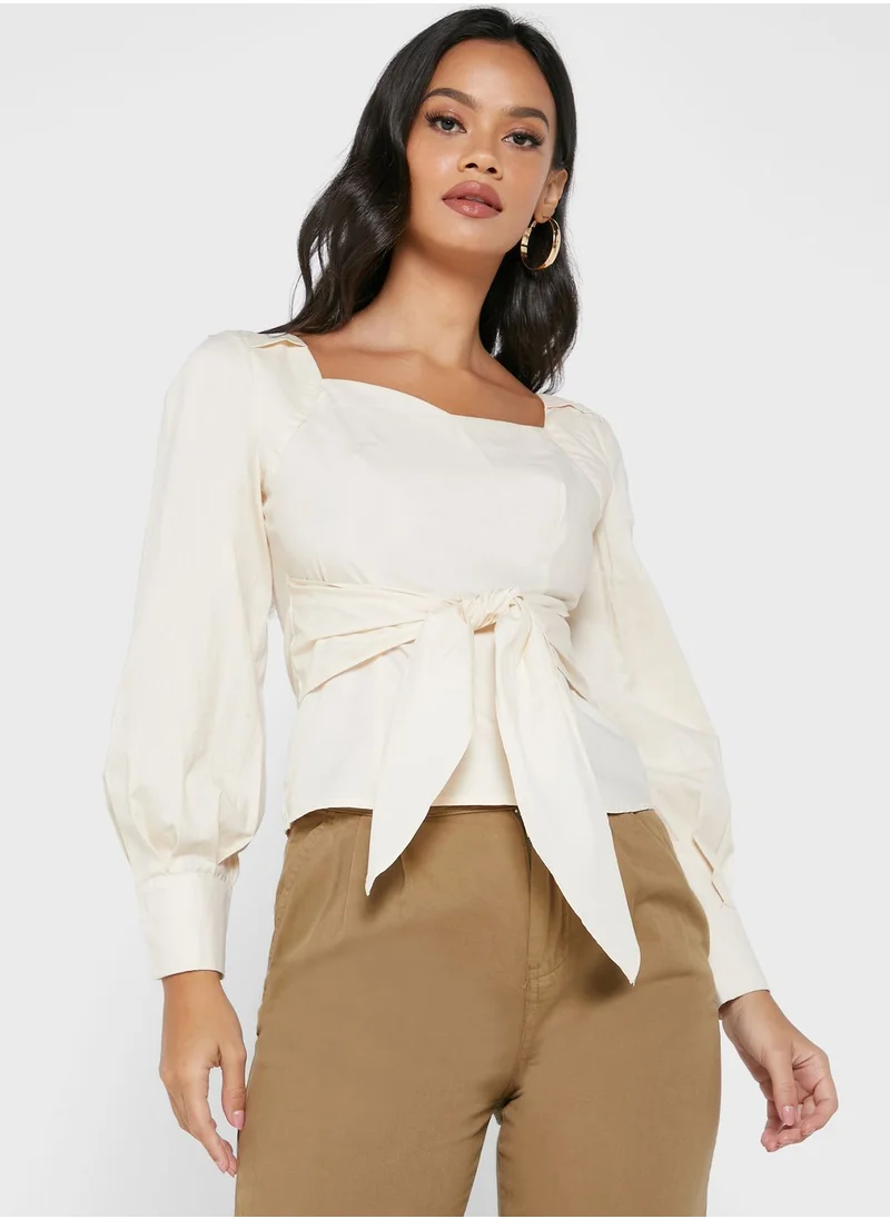 ELLA Waist Tie Detail Top