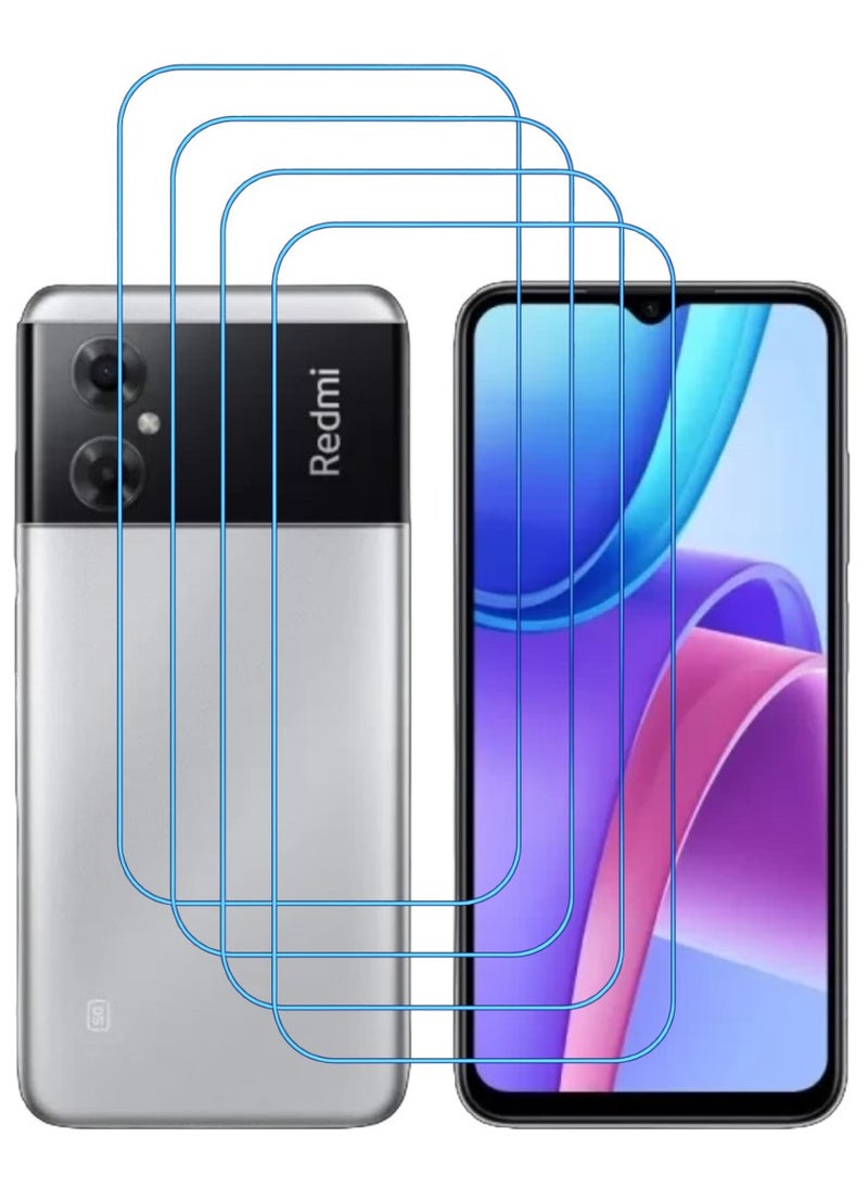 ACLIX 4 Pieces Antistatic ESD Dustproof Premium Quality High Definition Clear Tempered Glass Screen Protector Designed For Xiaomi Redmi Note 11R - Image 1