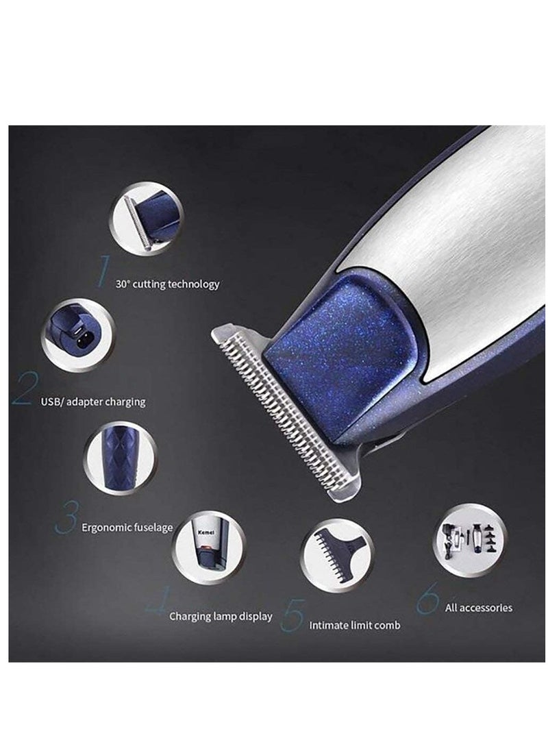Generic 3 In 1 Rechargeable Trimmer & Clipper Men's Self-Cut Hair Trimmer Waterproof Cordless Rechargeable Hair Cutting Clippers Groomer with Stainless Steel  - Image 4