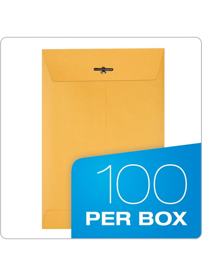 Quality Park 6 X 9 Clasp Envelopes Clasp And Gummed Closures For Storing Or Mailing 28 Lb Kraft Paper 100 Per Box (Qua37855) - Image 4