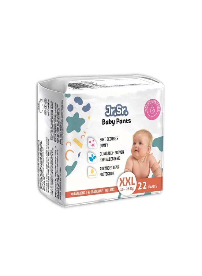 Jr. Sr. Baby Diaper Pants | XXL Size (15-22 kg), 22 Count | Pack of 1 | Upto 12 hr Absorption with Advanced Leak Protection | Safe For Babies Skin | Soft, Secure & Comfy - Image 1