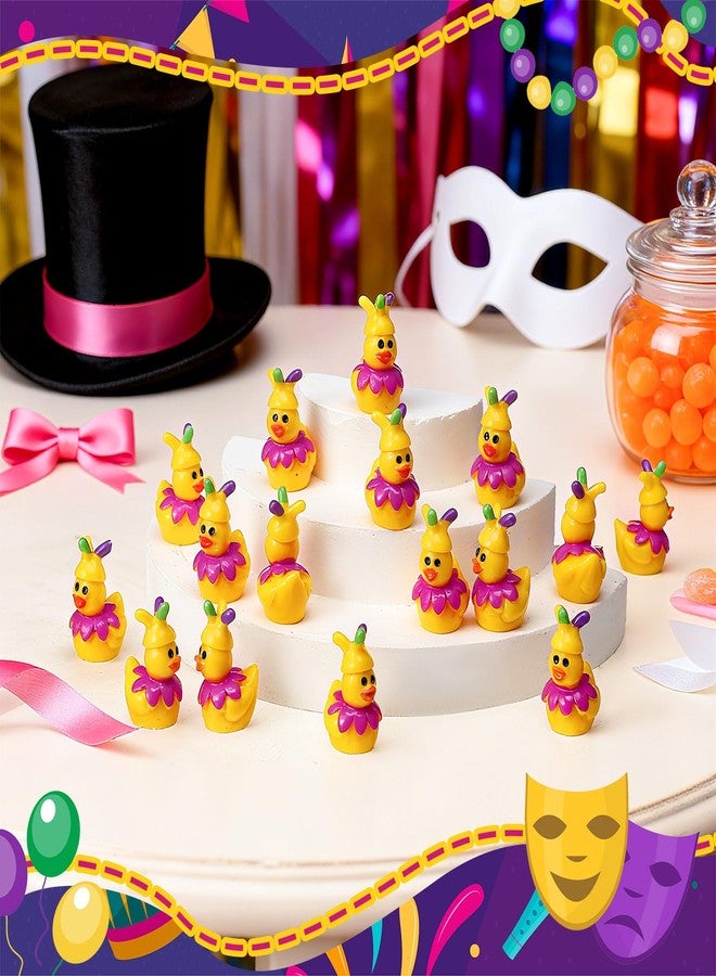 Soulchen 50 Pcs Christmas Micro Mini Resin Duck Carnival Miniature Figures Resin Tiny Ducks Charms for Landscape Aquarium Garden Dollhouse Ornament DIY Decoration for Party Supplies - Image 3