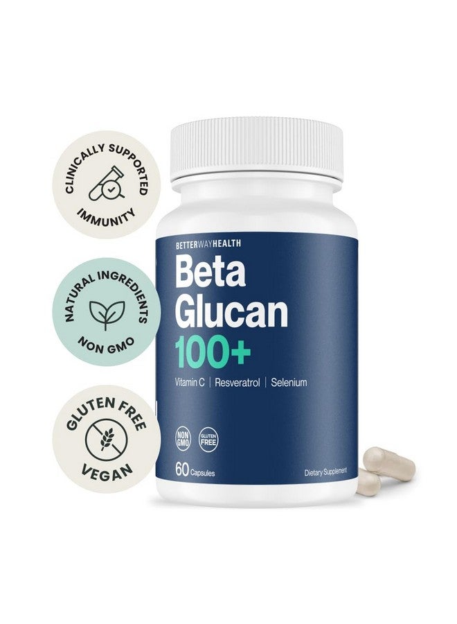 Better Way Health™ - Advanced Immune Readiness - Highly Purified 1,3/1,6 Beta Glucan + Vitamin C, Resveratrol, and Selenium - 60 Capsules (Pack of 1) - Image 2
