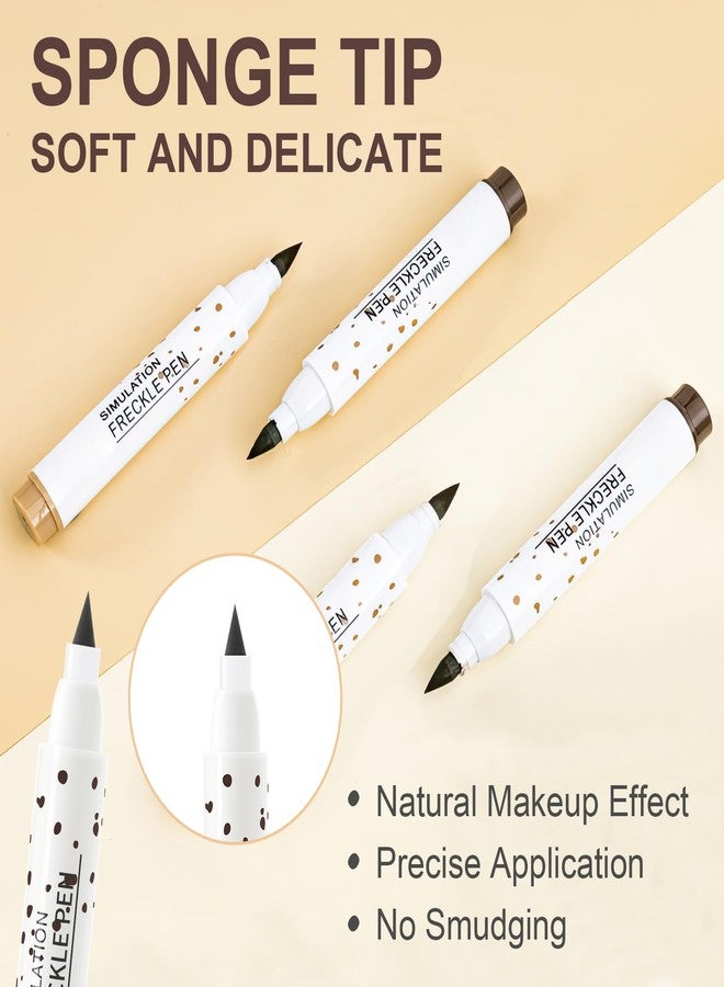Fanterday Freckle Pen, Natural Lifelike Fake Freckles Waterproof & Long-Lasting, Soft Dot Sopt Pen Quick Dry for Effortless Sunkissed Makeup (Light Brown) - Image 3