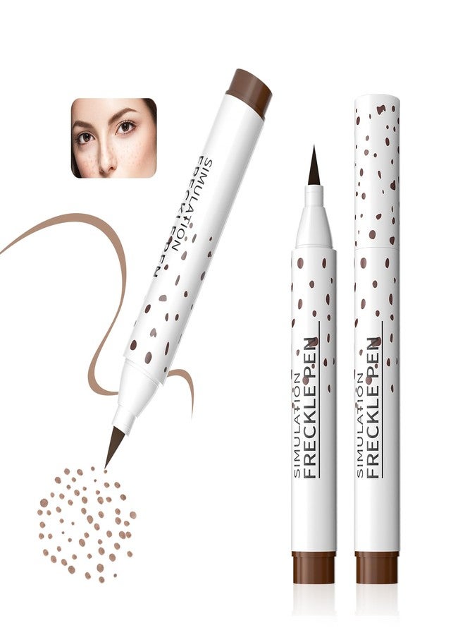 Fanterday Freckle Pen, Natural Lifelike Fake Freckles Waterproof & Long-Lasting, Soft Dot Sopt Pen Quick Dry for Effortless Sunkissed Makeup (Light Brown) - Image 1