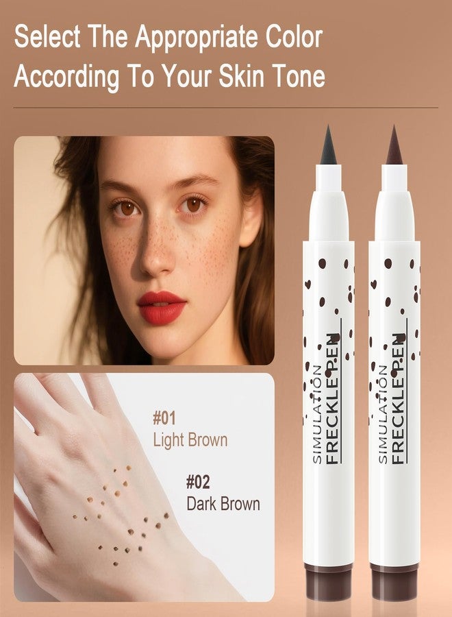 Fanterday Freckle Pen, Natural Lifelike Fake Freckles Waterproof & Long-Lasting, Soft Dot Sopt Pen Quick Dry for Effortless Sunkissed Makeup (Light Brown) - Image 5