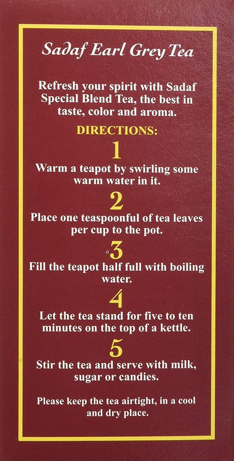 Sadaf Earl Grey Special Blend Tea 16oz - Image 3