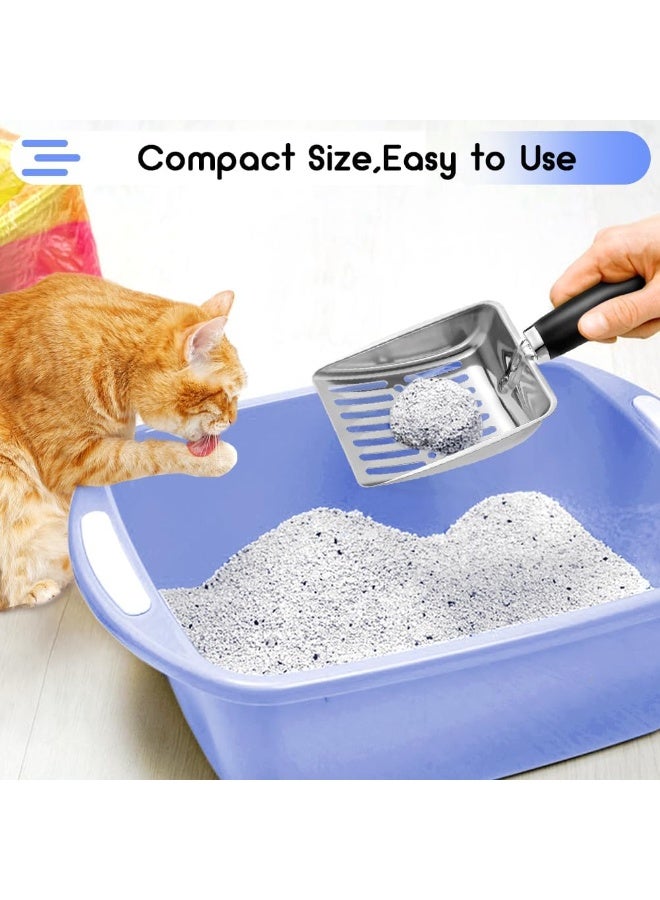 Stainless Steel Cat Litter Scoop,Metal Cat Litter Scoop,Kitty Metal Scooper,Sturdy Mesh Scooper,Suitabla cat Scooper for Cat Litter Box(Black) - Image 4