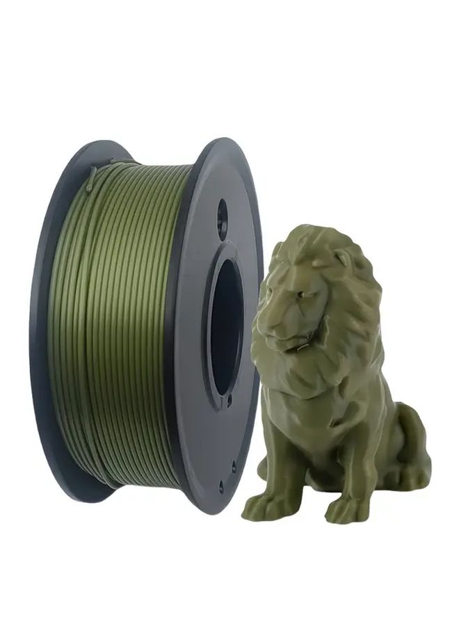 خيط طابعة ثلاثية الأبعاد PLA بسمك 1.75 مم، لون أخضر عسكري، دقة أبعاد ± 0.03 مم، 0.25 كجم لكل بكرة (0.55 رطل)، مناسب لمعظم طابعات FDM ثلاثية الأبعاد، جودة ثابتة، خيط عالي الدقة. - Image 1