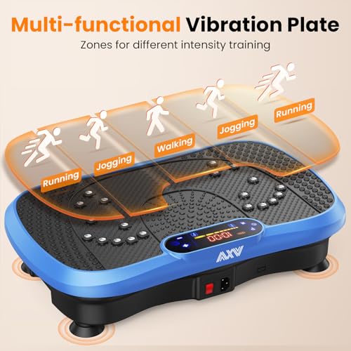 AXV Vibration Plate Fitness Platform Exercise Machine Vibrating Shaking Full Body Shaker Workout Vibrate Stand Shake Board Sport Gym for Weight Loss Fat Burner for Women Men - Image 5