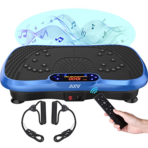 AXV Vibration Plate Fitness Platform Exercise Machine Vibrating Shaking Full Body Shaker Workout Vibrate Stand Shake Board Sport Gym for Weight Loss Fat Burner for Women Men - Image 1