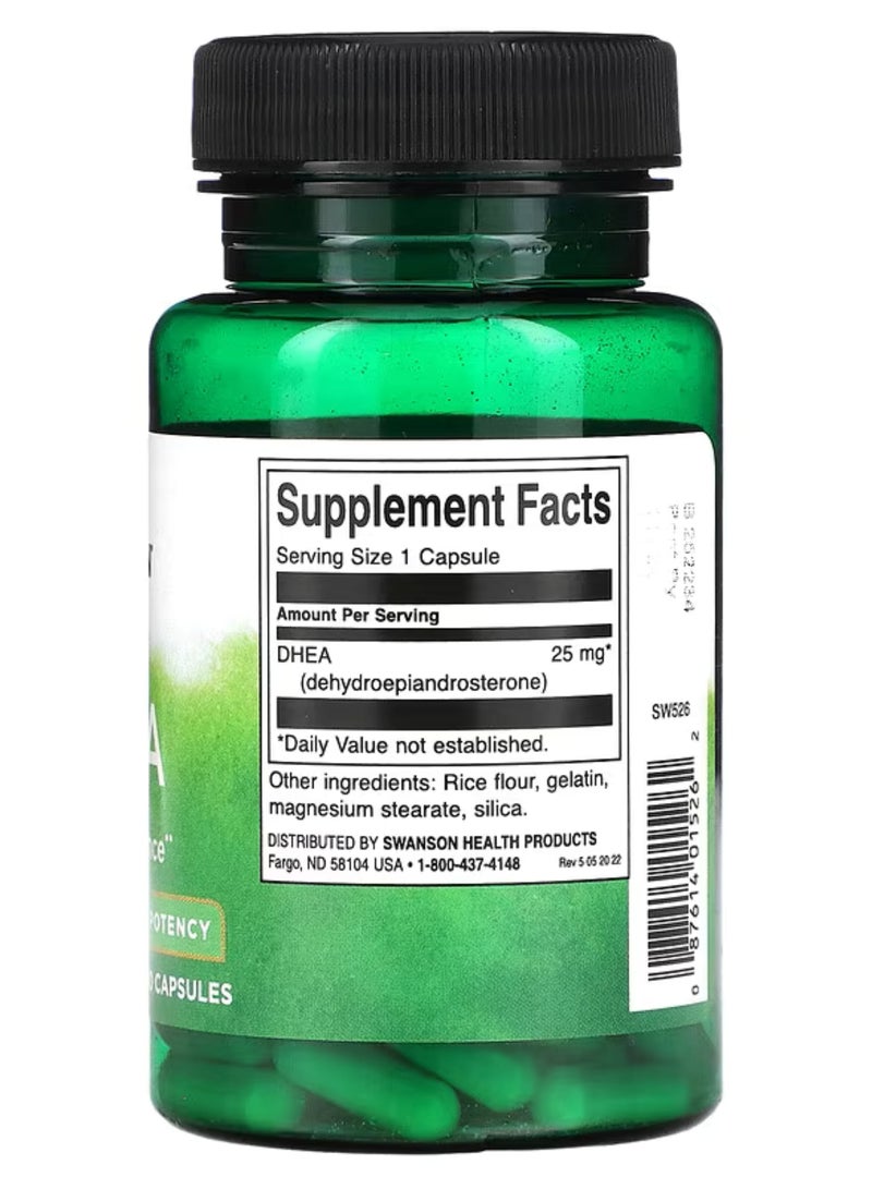 SWANSON Swanson, DHEA, High Potency, 25 mg, 120 Capsules  - Image 2