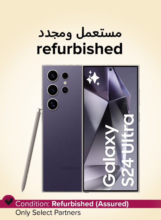 Samsung Refurbished - Galaxy S24 Ultra 5G Dual SIM 256GB 12GB RAM Titanium Violet - International Version - Image 1