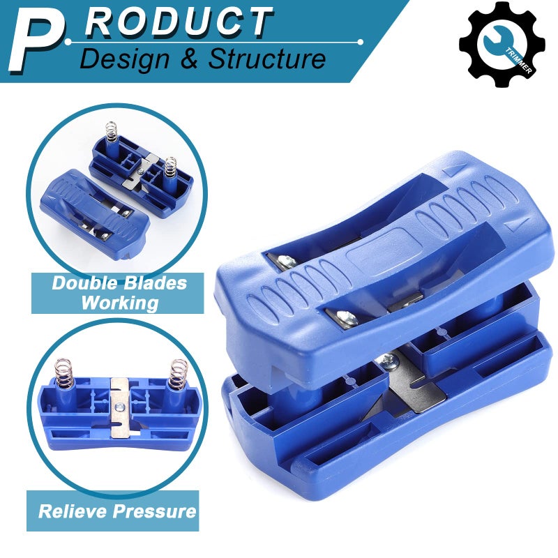 NewShark Edge Banding Trimmer, Plastic PVC Plywood Melamine Wood Manual Edge Banding,Manual Trimming Woodworking Tool - Image 2
