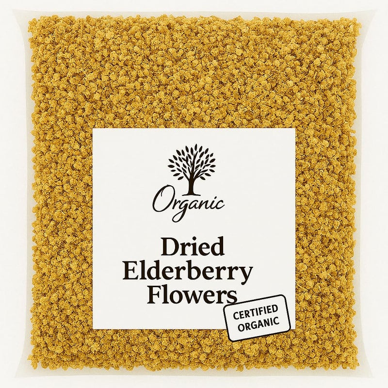 Organic Bio Herbs-Dried Elderberry Flowers â€“ 100% Natural, Premium Quality Herb for Herbal Tea, Tinctures & Remedies â€“ No Additives, Non-GMO (Sambucus Nigra) 6 Oz. - Image 1