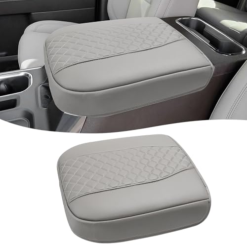 Eaglecover Center Console Cover for Chevy Silverado & GMC Sierra 2019-2026, Tahoe & Suburban & Yukon 2021-2026, Vinyl Car Armrest Protector, Floor Console Bucket Seat Only, Anti-Scratch, Gideon Gray - Image 1