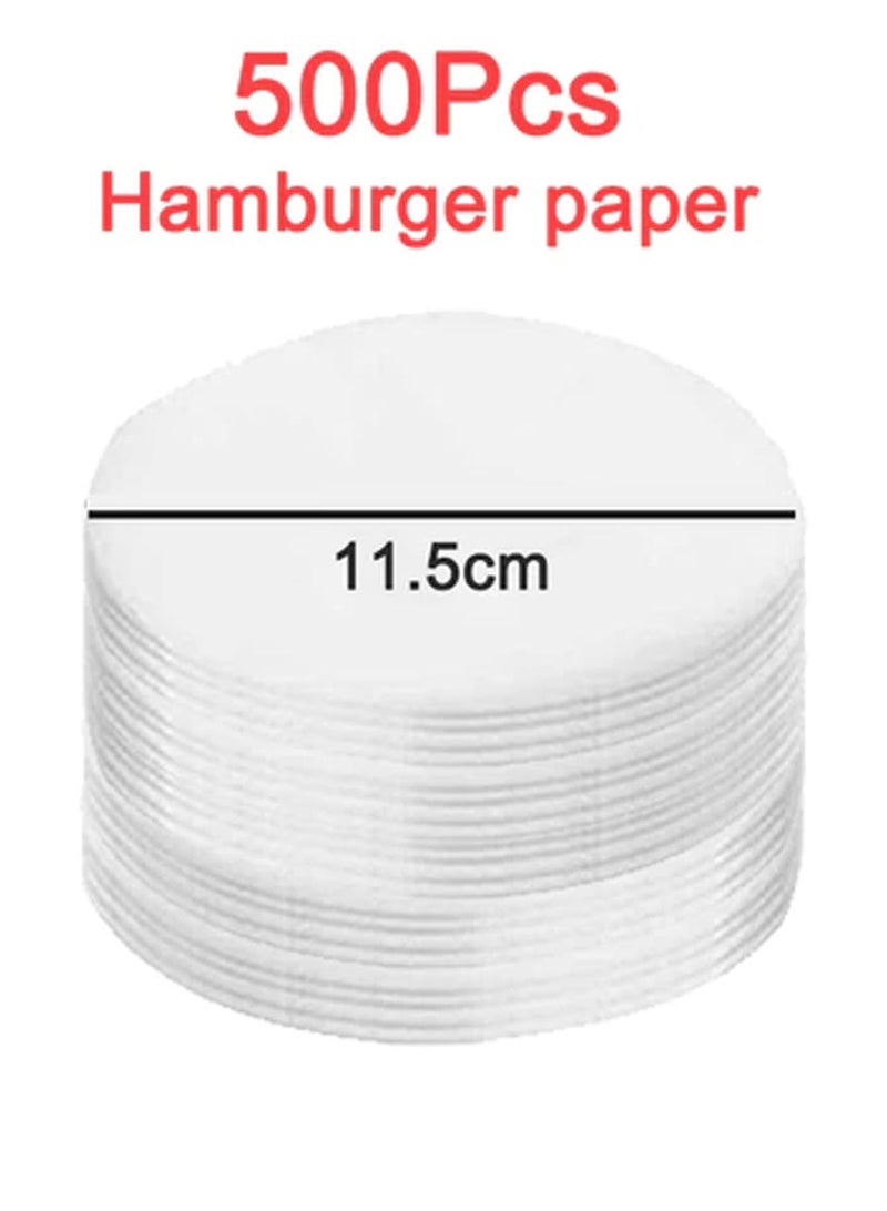 AROAQ Hamburger White Paper 500 PCS 