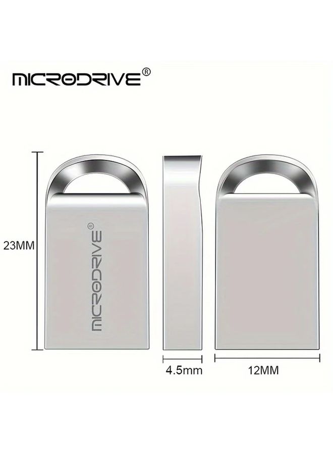 Microdrive Mini USB 2.0 Flash Drive 128GB Black Pen Drive Memory Stick With Key Ring Creative Gift - Image 3
