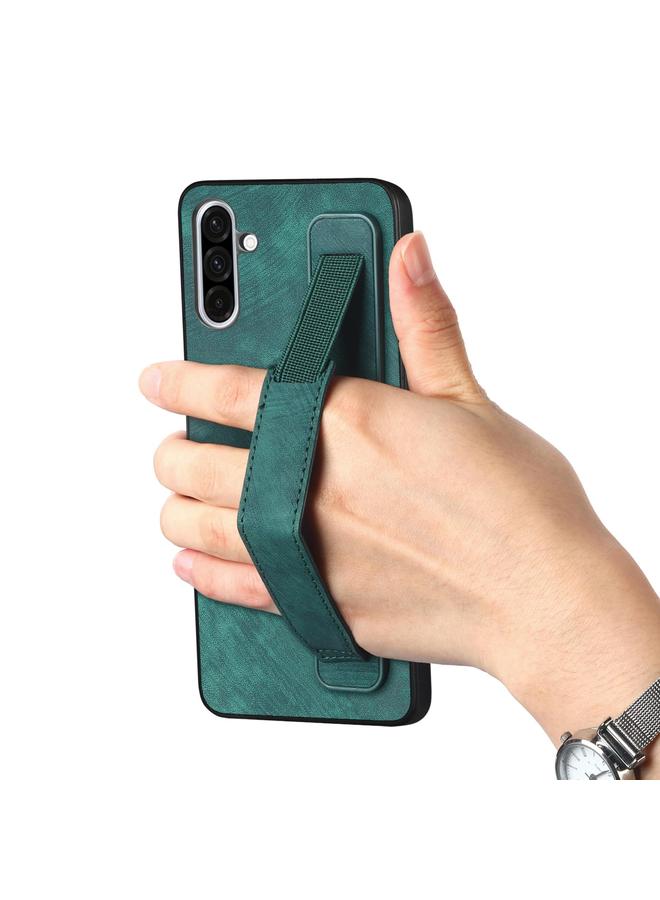 اس-توب جراب خلفي من الجلد لهاتف Samsung Galaxy A36 مع حامل معصم ريترو - Image 2