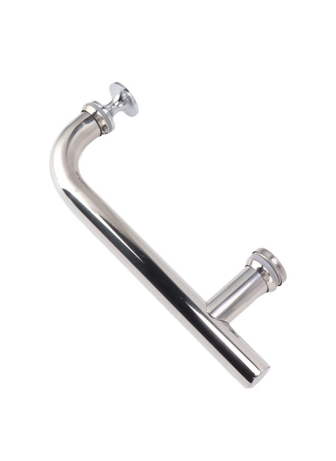 Thoraya Barn Door Pulls Thicken Sliding Door Handles Curved F Type Heavy Duty Stainless Steel Barn Door Handle for Toilet Shower Room 304 Stainless Steel  - Image 3