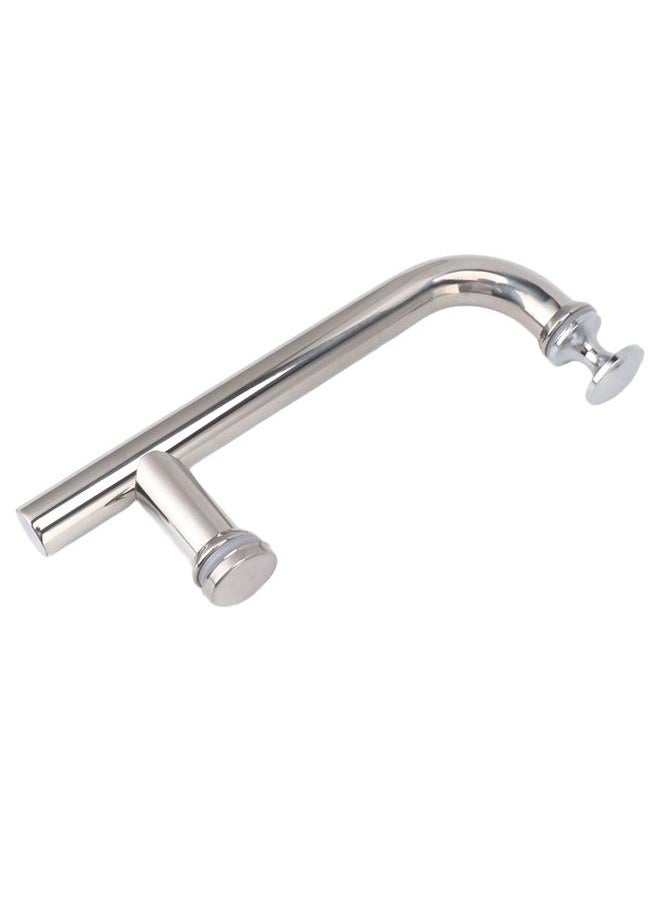 Thoraya Barn Door Pulls Thicken Sliding Door Handles Curved F Type Heavy Duty Stainless Steel Barn Door Handle for Toilet Shower Room 304 Stainless Steel  - Image 1