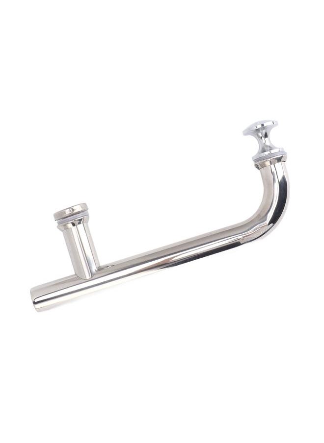 Thoraya Barn Door Pulls Thicken Sliding Door Handles Curved F Type Heavy Duty Stainless Steel Barn Door Handle for Toilet Shower Room 304 Stainless Steel  - Image 2
