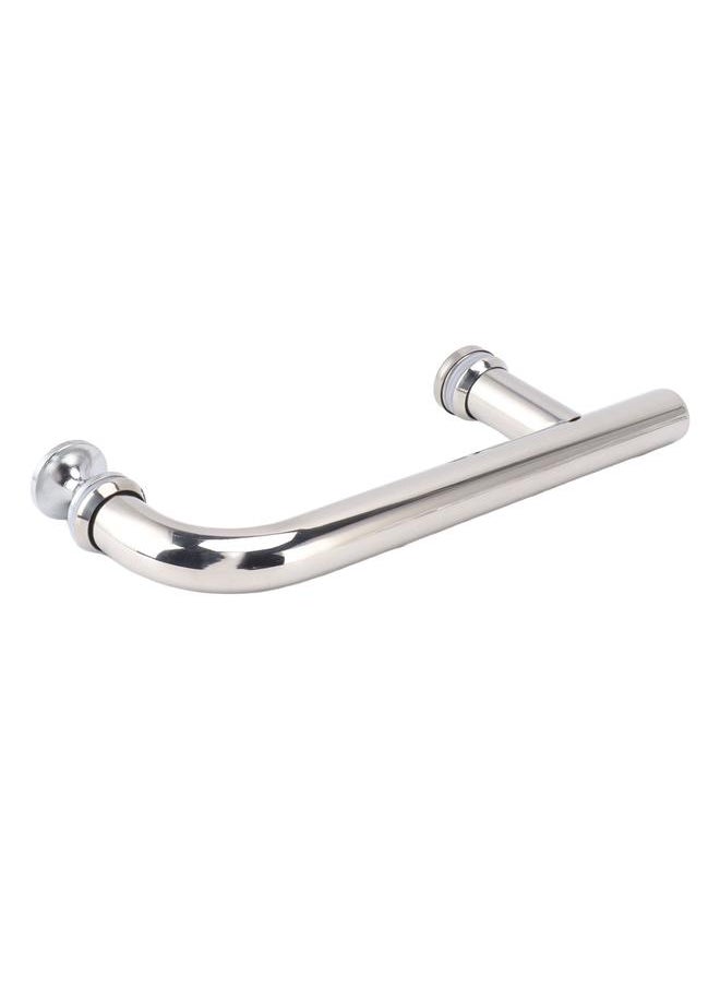 Thoraya Barn Door Pulls Thicken Sliding Door Handles Curved F Type Heavy Duty Stainless Steel Barn Door Handle for Toilet Shower Room 304 Stainless Steel  - Image 5