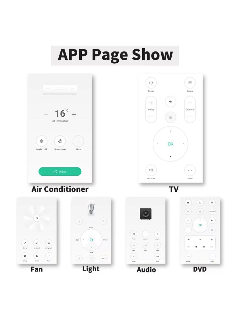 WiFi IR Remote For Smart Home APP SmartLife Remote Control For TV DVD AUD AC Remote Works with Alexa Google Home Yandex Alice