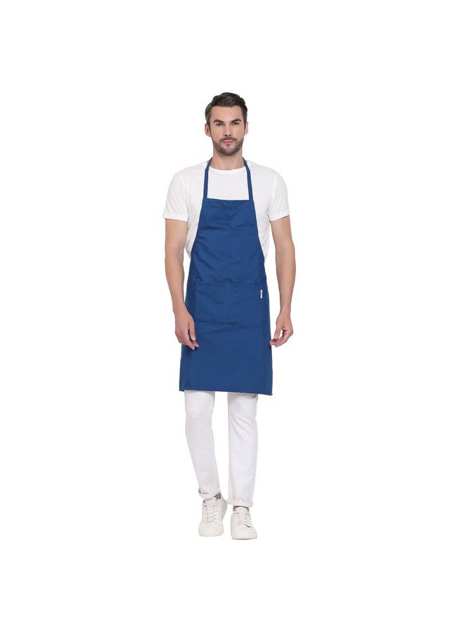 uniformer Apron for Men and Women | Durable & Stylish for Kitchen, Restaurant, Cafes | Ideal for Chefs, Bakers & Home Cooks | Easy to Clean | Unisex Design (Blue_Pack of 1) - Image 1