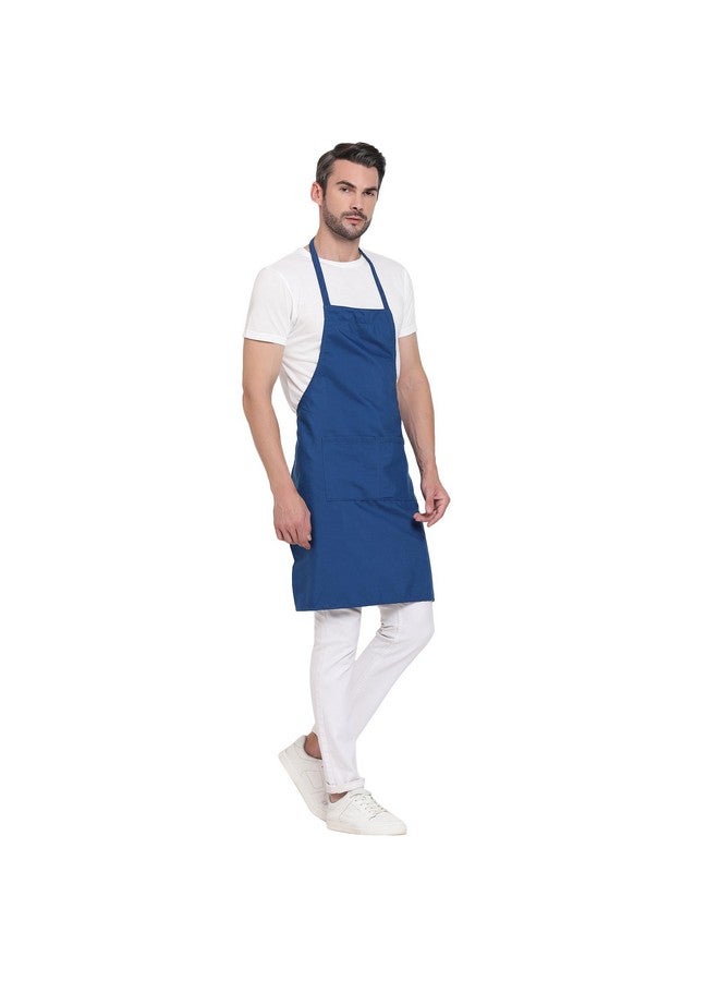 uniformer Apron for Men and Women | Durable & Stylish for Kitchen, Restaurant, Cafes | Ideal for Chefs, Bakers & Home Cooks | Easy to Clean | Unisex Design (Blue_Pack of 1) - Image 2