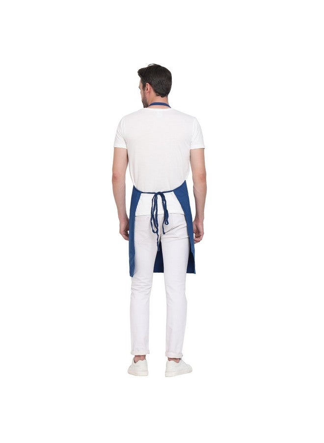 uniformer Apron for Men and Women | Durable & Stylish for Kitchen, Restaurant, Cafes | Ideal for Chefs, Bakers & Home Cooks | Easy to Clean | Unisex Design (Blue_Pack of 1) - Image 4