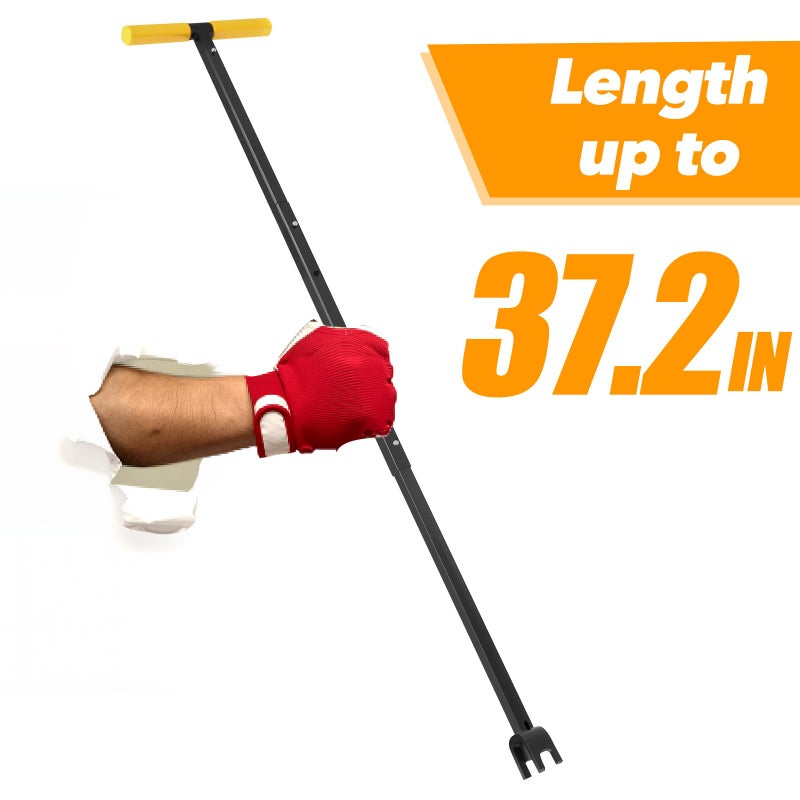 TIBOO DAY 37.2 Inch Water Meter Key Adjustable Water Shut off Tool Water Meter Key Shut off Tool 17-37.2" Length with 4 Way Multi-Functional Cross Key for Meter Valve (Yellow 37.2 Inch) - Image 3