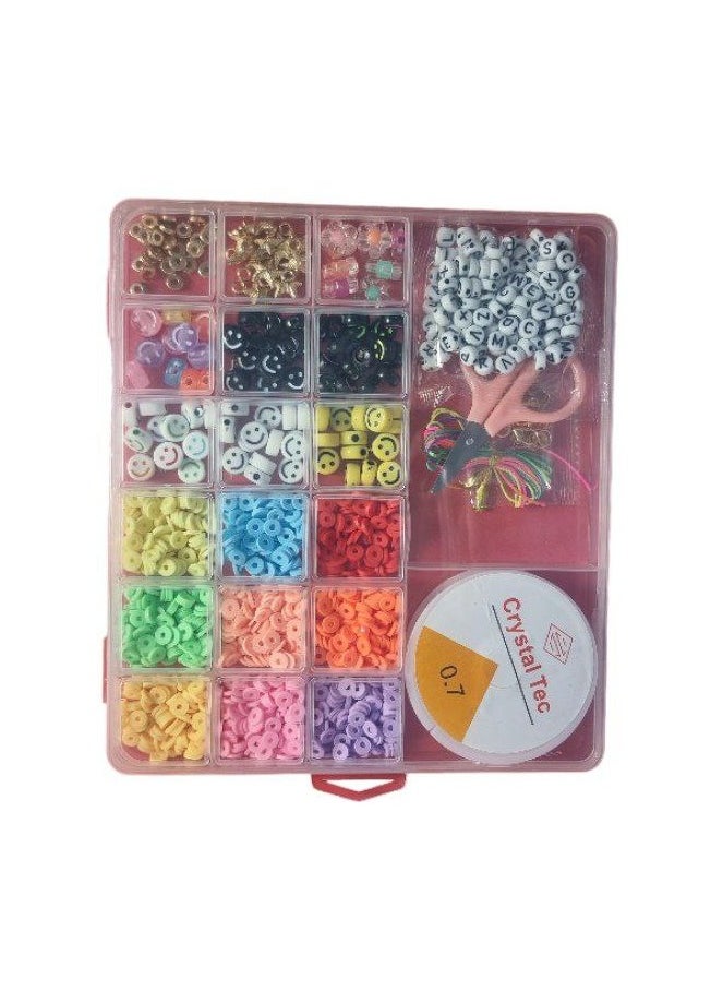Generic - Beads for Jewelry Making and Kids, 8mm Multi-Color Beads, with Charms Set and Elastic String for Jewelry Making, Bracelets and Chains - Image 1