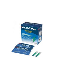 On call plus 50-Piece Blood Glucose Test Strips New Packing Accurate Results Easy Application Precision Testing for Diabetes Compatible with Meters for Home Self-Monitoring (Single strip packing)