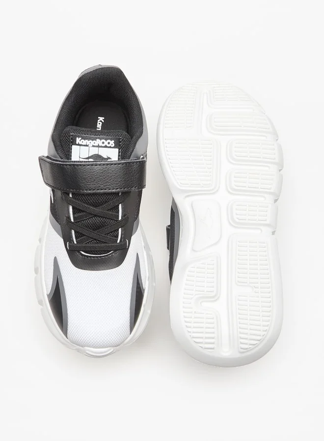 كانغاروس Boys' Textured Sports Shoes with Hook and Loop Closure