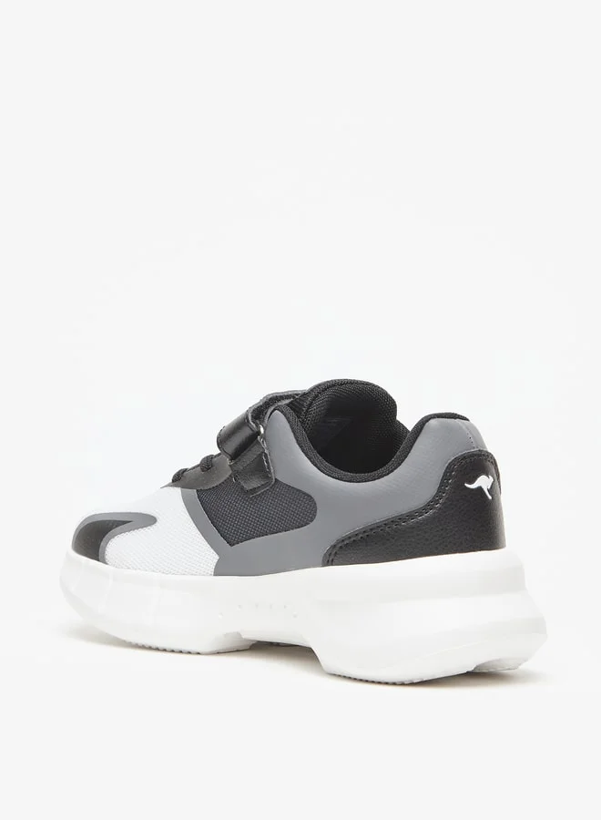 كانغاروس Boys' Textured Sports Shoes with Hook and Loop Closure