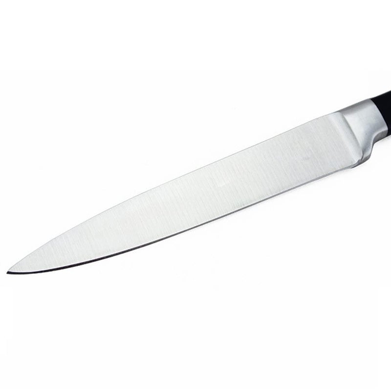 Capmora Premium Stainless Steel Kitchen Knife Set Chefs Knife Butcher Knife Sharp NonStick Soft Handles Cutting Meat Heavy Duty Blade Butcher Meat Stainless Steel Knife Black HandleBB - Image 4
