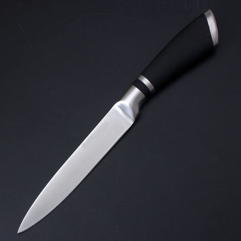 Capmora Premium Stainless Steel Kitchen Knife Set Chefs Knife Butcher Knife Sharp NonStick Soft Handles Cutting Meat Heavy Duty Blade Butcher Meat Stainless Steel Knife Black HandleBB - Image 1